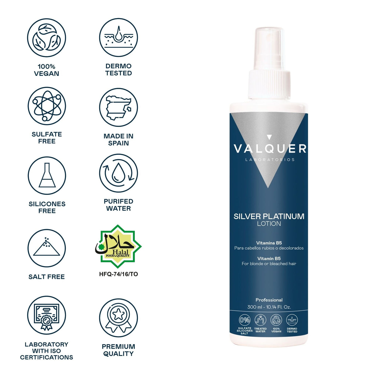 Loción capilar Silver Platinum - 300 ml - Montber Professional Brand