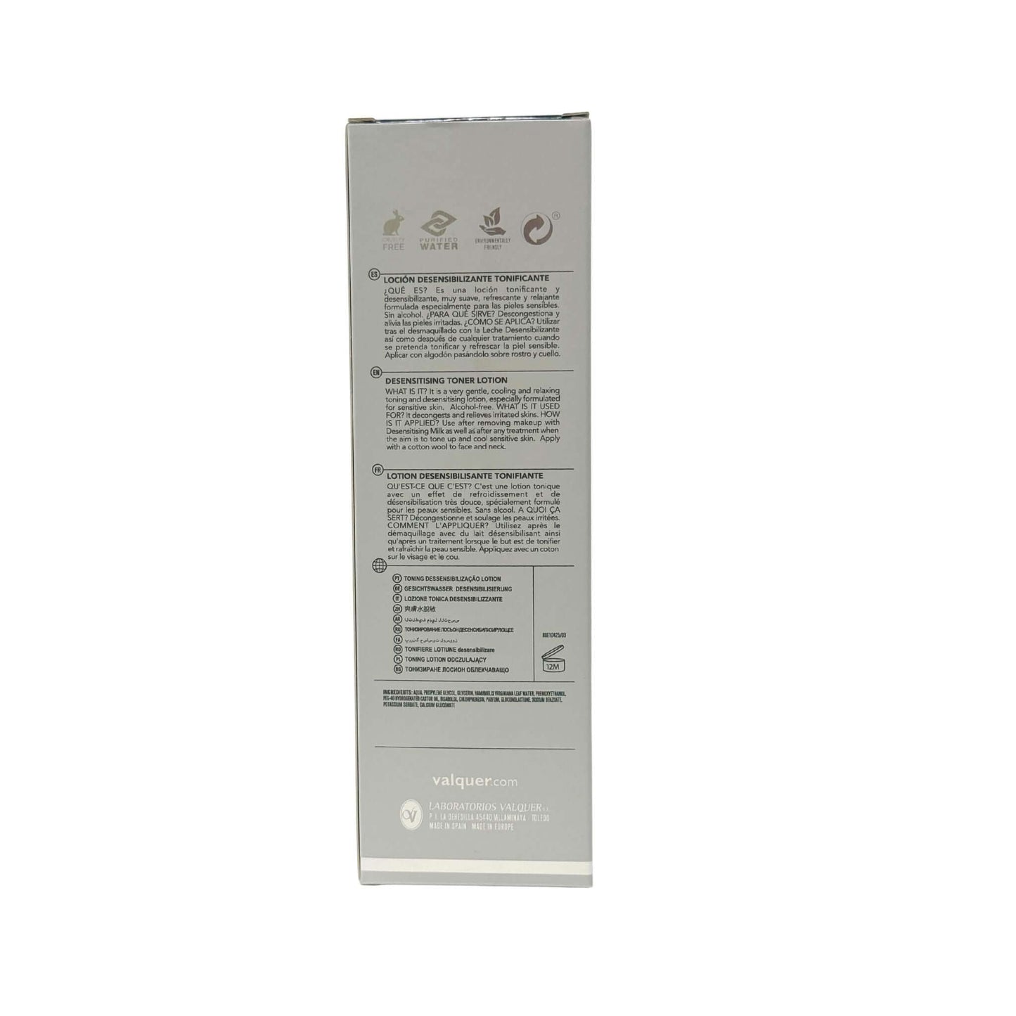Loción Facial Desensibilizante Tonificante – Calmante para Pieles Sensibles - 250 ml - Montber Professional Brand