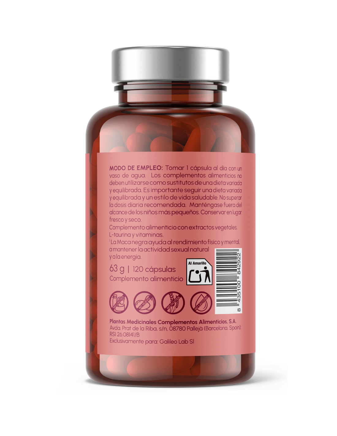 Maca y Taurina - Rendimiento físico, sexual y vitalidad - Montber Professional Brand