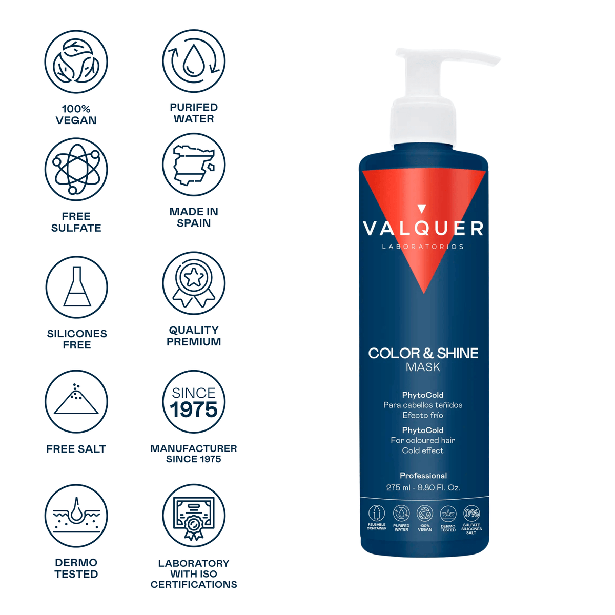 Mascarilla capilar glacial potenciador color y brillo para cabellos teñidos - Montber Professional Brand