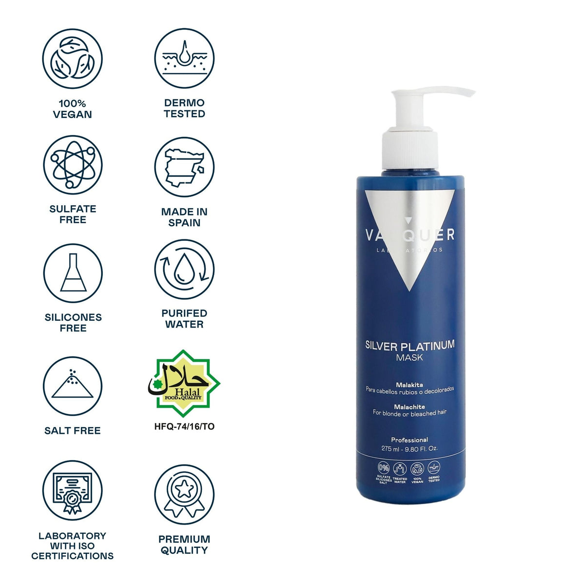 Mascarilla capilar Silver Platinum - 275 ml - Montber Professional Brand