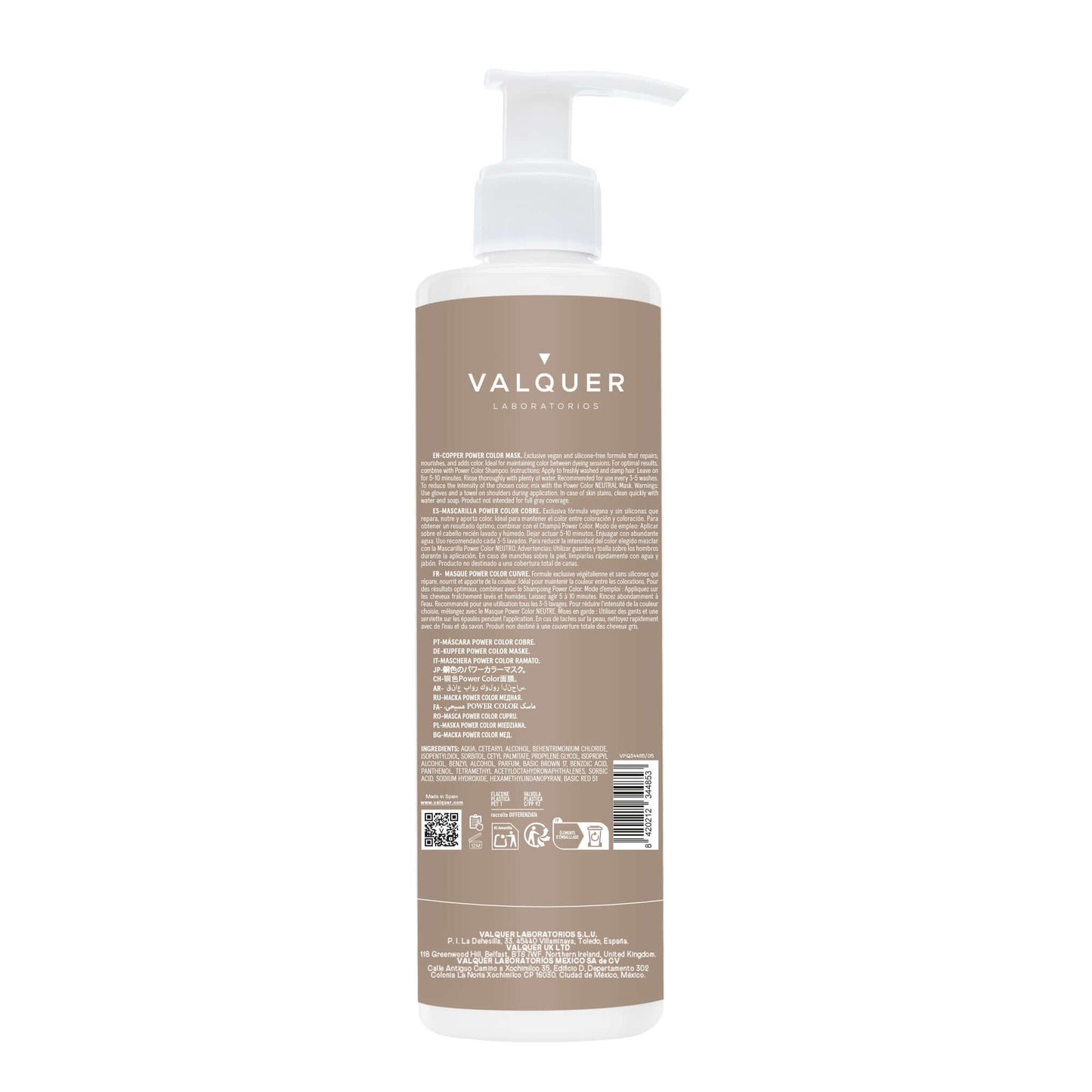 Mascarilla color Cobre - Power Color - 275 ml - Montber Professional Brand