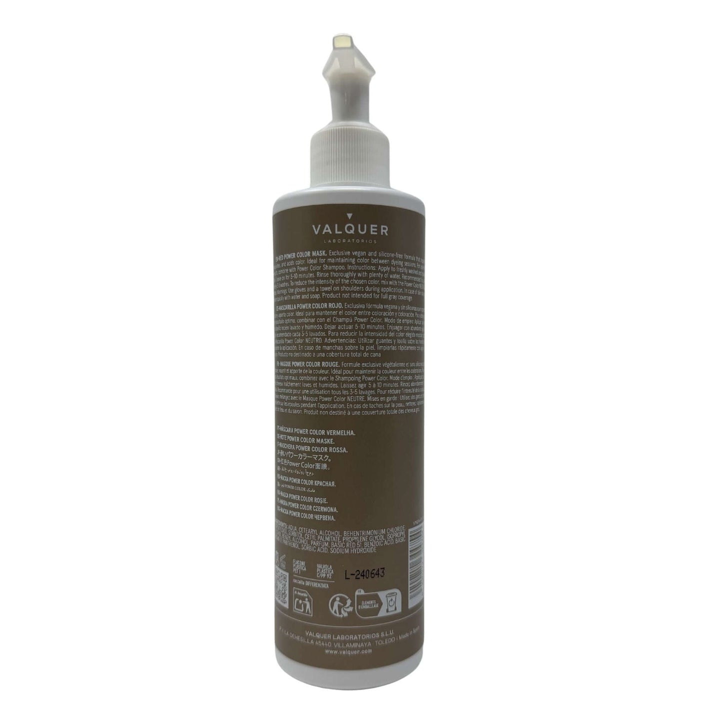 Mascarilla color Rojo - Power Color - 275 ml - Montber Professional Brand