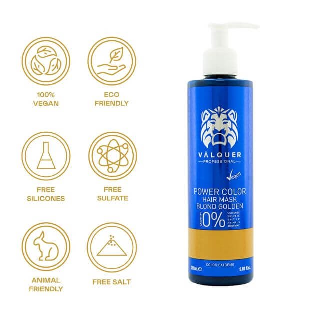 Mascarilla color Rubio Dorado - Power Color - 275 ml - Montber Professional Brand