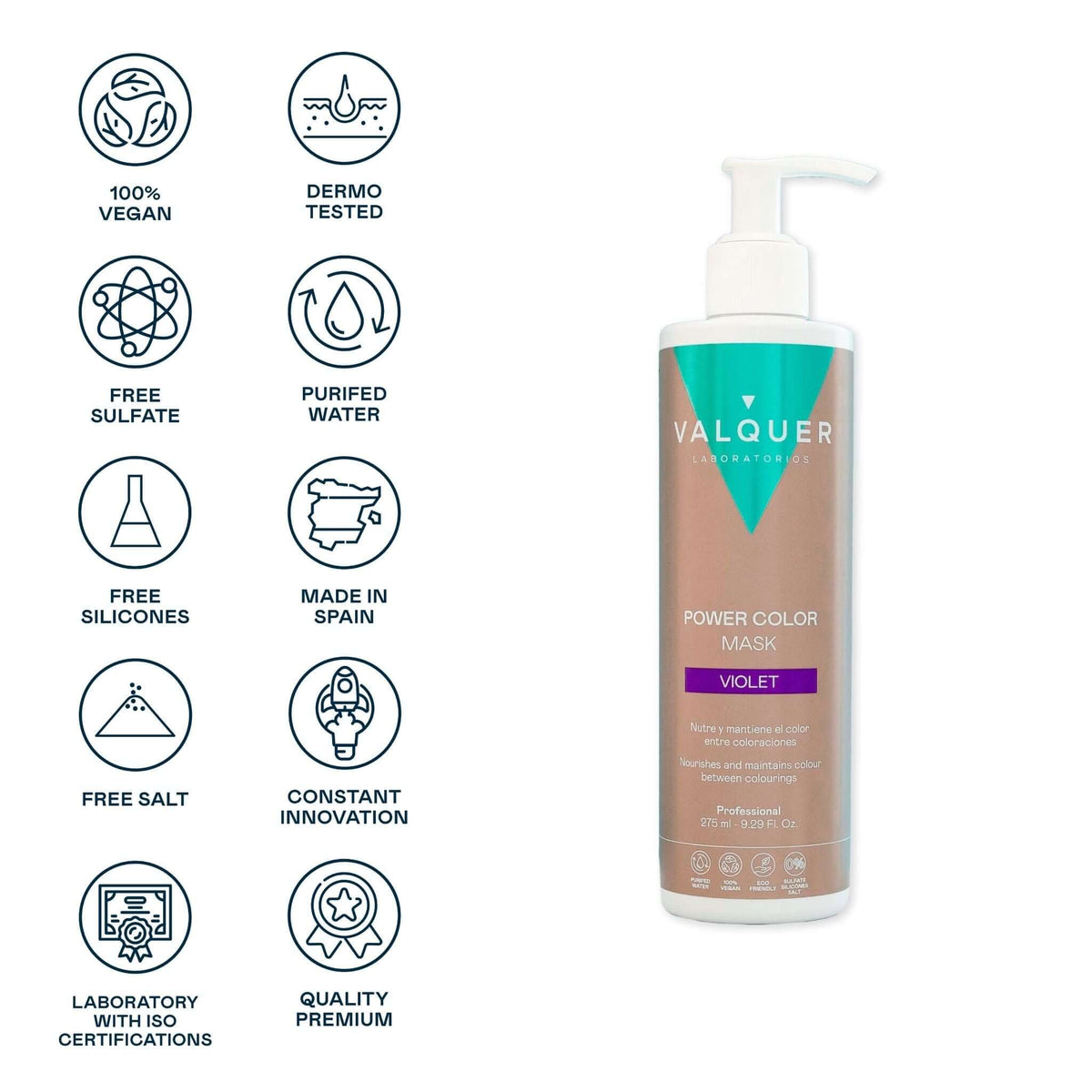 Mascarilla color Violeta - Power Color - 275 ml - Montber Professional Brand