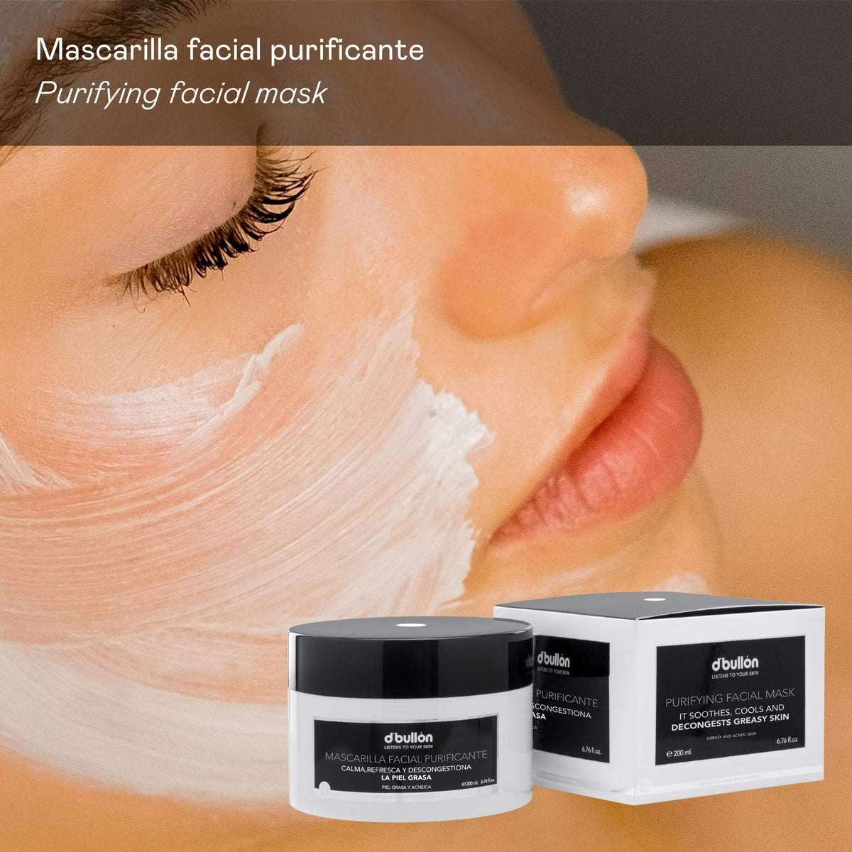 Mascarilla Facial Purificante – Control de Grasa y Suavidad - 200 ml - Montber Professional Brand