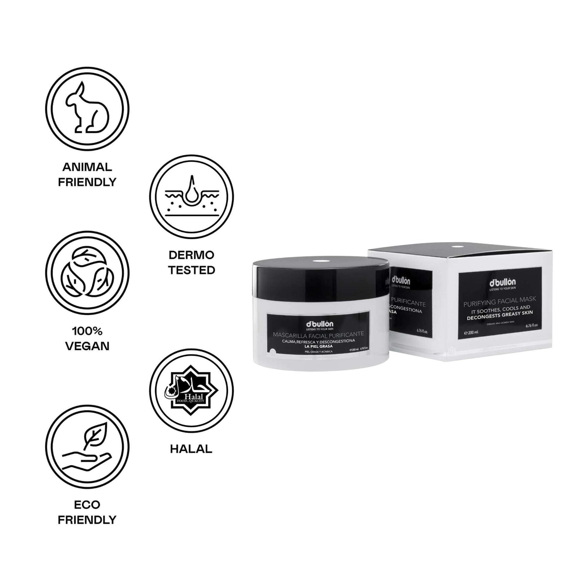Mascarilla Facial Purificante – Control de Grasa y Suavidad - 200 ml - Montber Professional Brand