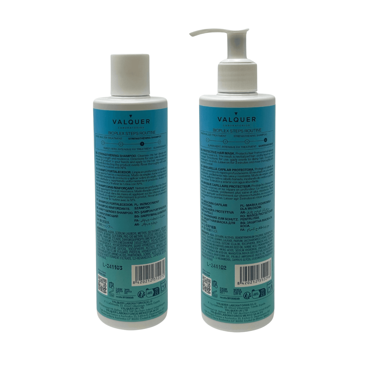 Pack Bioplex Nº3 y Nº4 - Champú Fortalecedor y Mascarilla Protectora - 575 ml - Montber Professional Brand