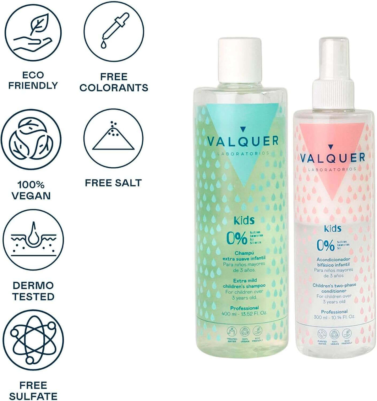 Pack Champú y Acondicionador Bifásico Infantil - 700 ml - Montber Professional Brand
