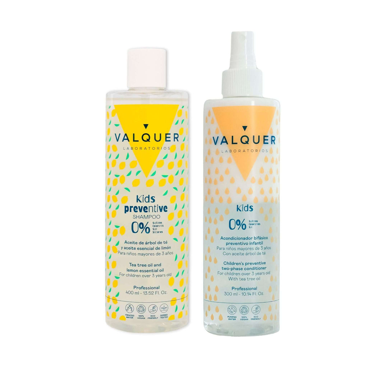 Pack champú y acondicionador bifásico preventivo infantil - 700 ml - Montber Professional Brand