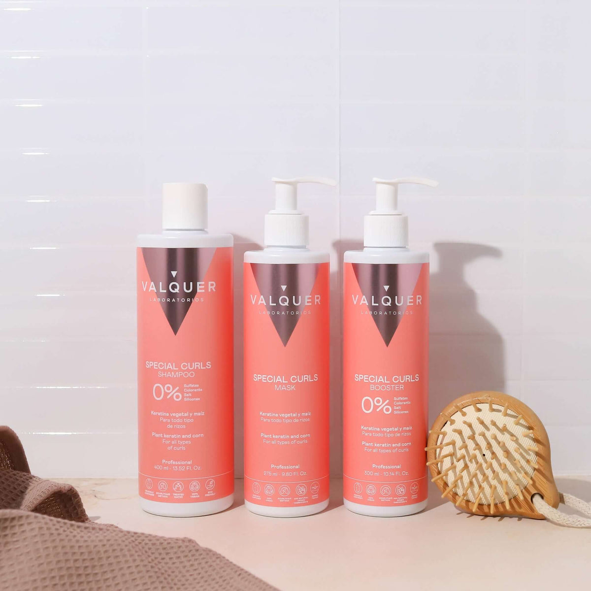 Pack curly Champú, mascarilla y booster para cabellos rizados - 975 ml - Montber Professional Brand