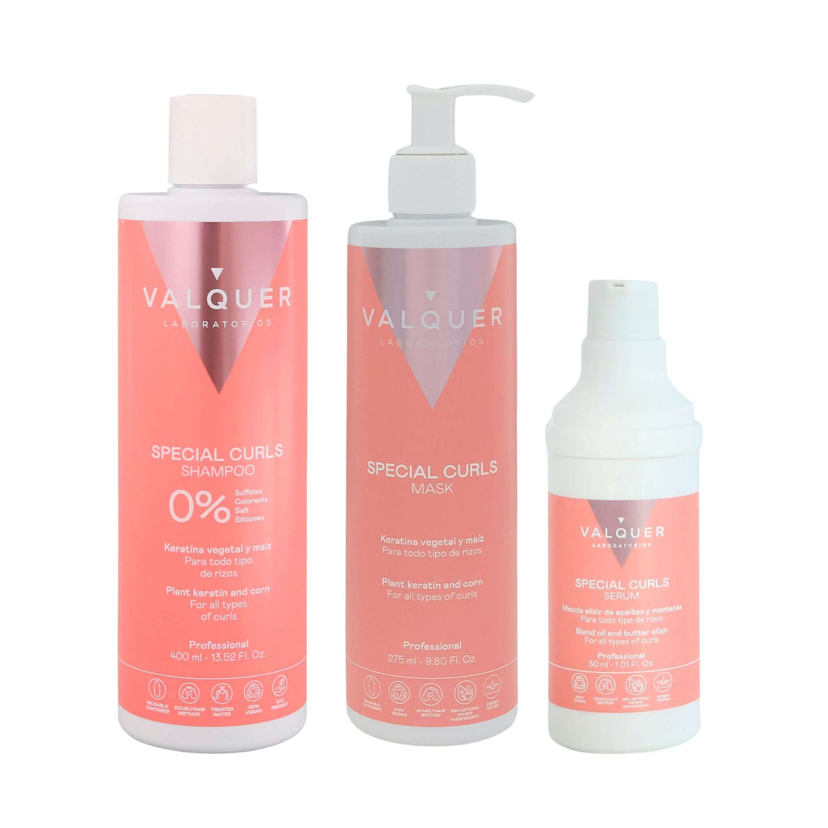 Pack curly Champú, mascarilla y serum para cabellos rizados - 720 ml - Montber Professional Brand