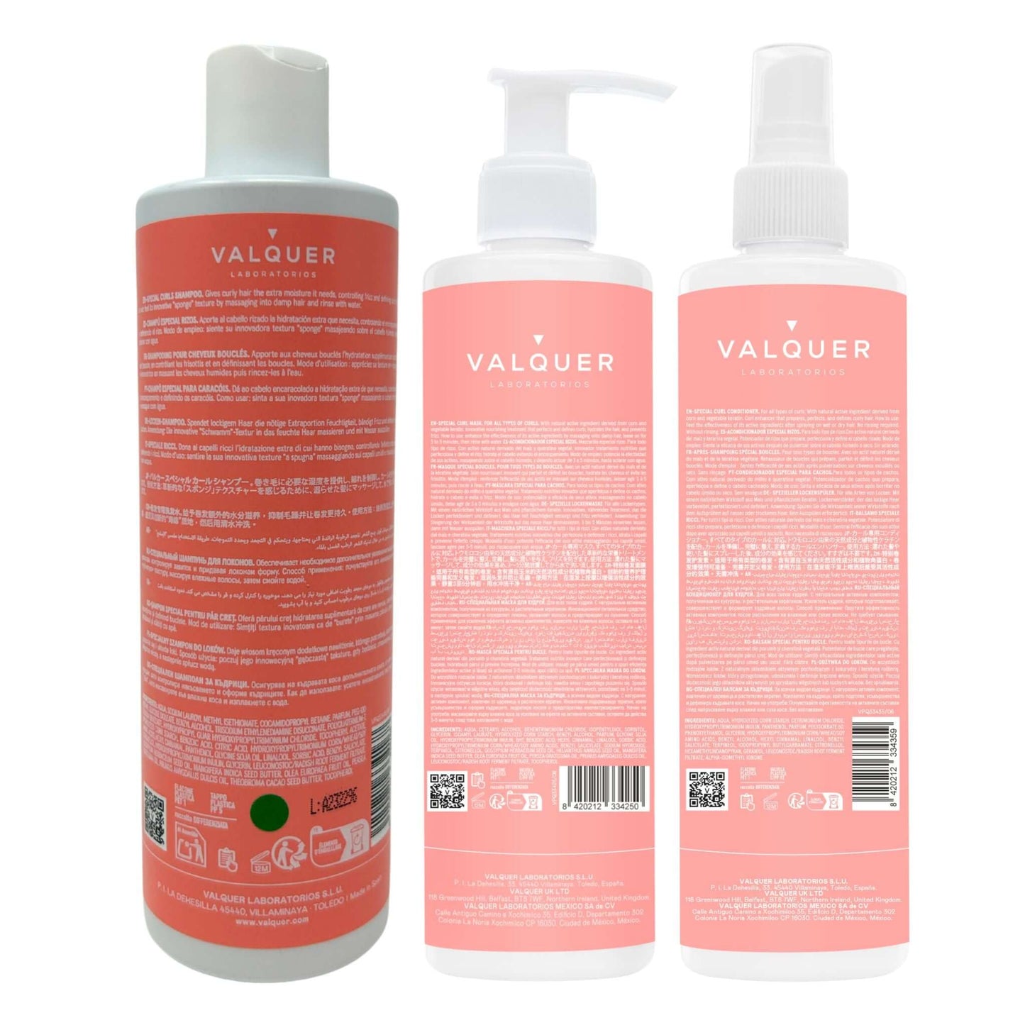 Pack Método Curly - Champú, Mascarilla y Acondicionador - 975 ml - Montber Professional Brand