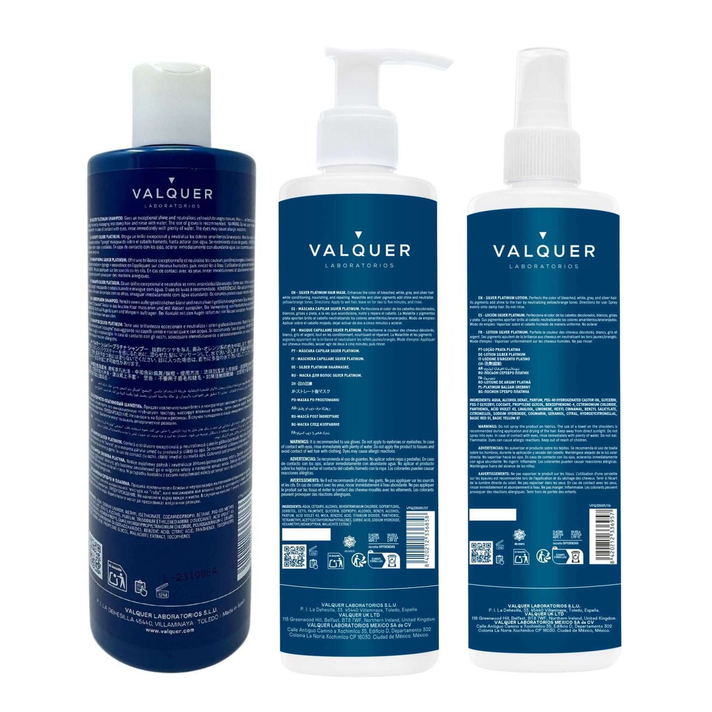 Pack Silver - Champú, Mascarilla y Loción - 1000 ml - Montber Professional Brand