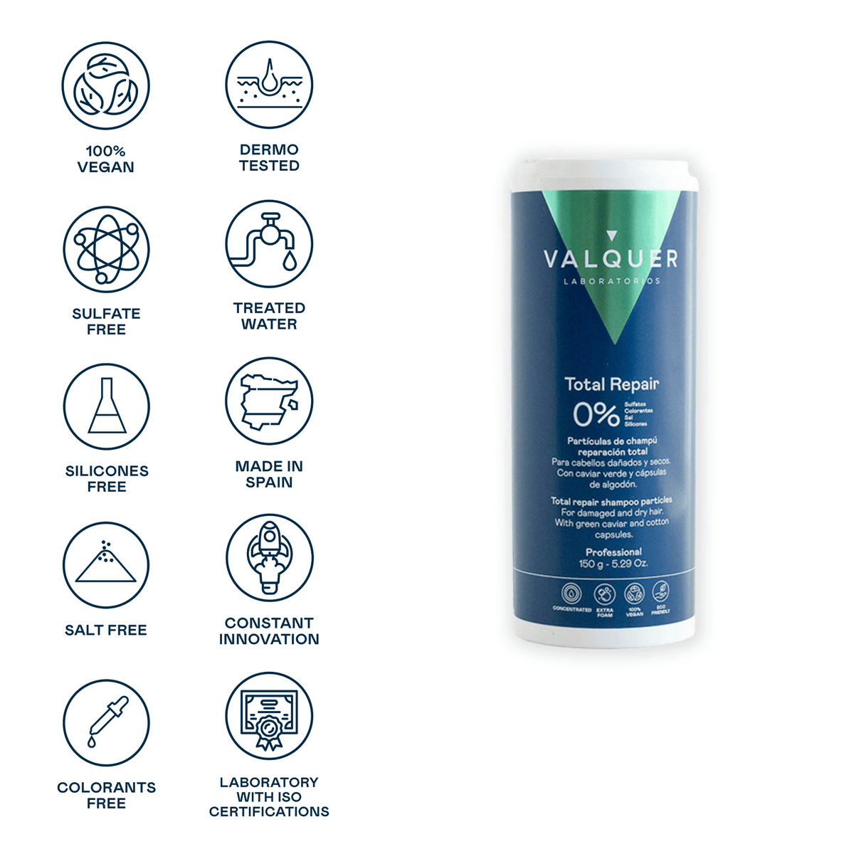 Partículas de Champú Total Repair - 150 g - Montber Professional Brand