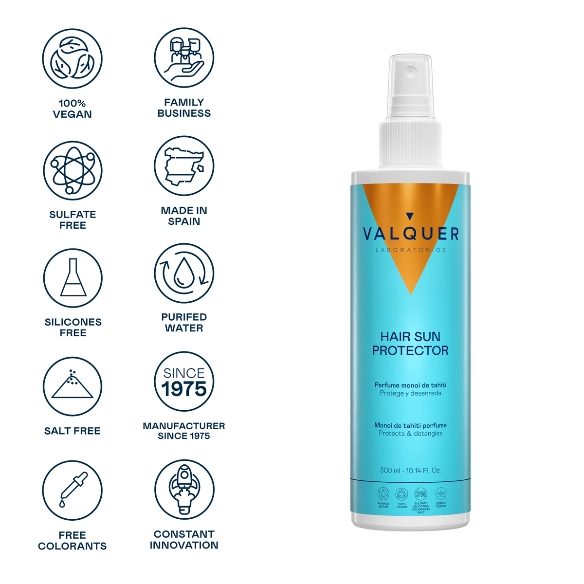 Protector solar capilar - 300 ml - Montber Professional Brand