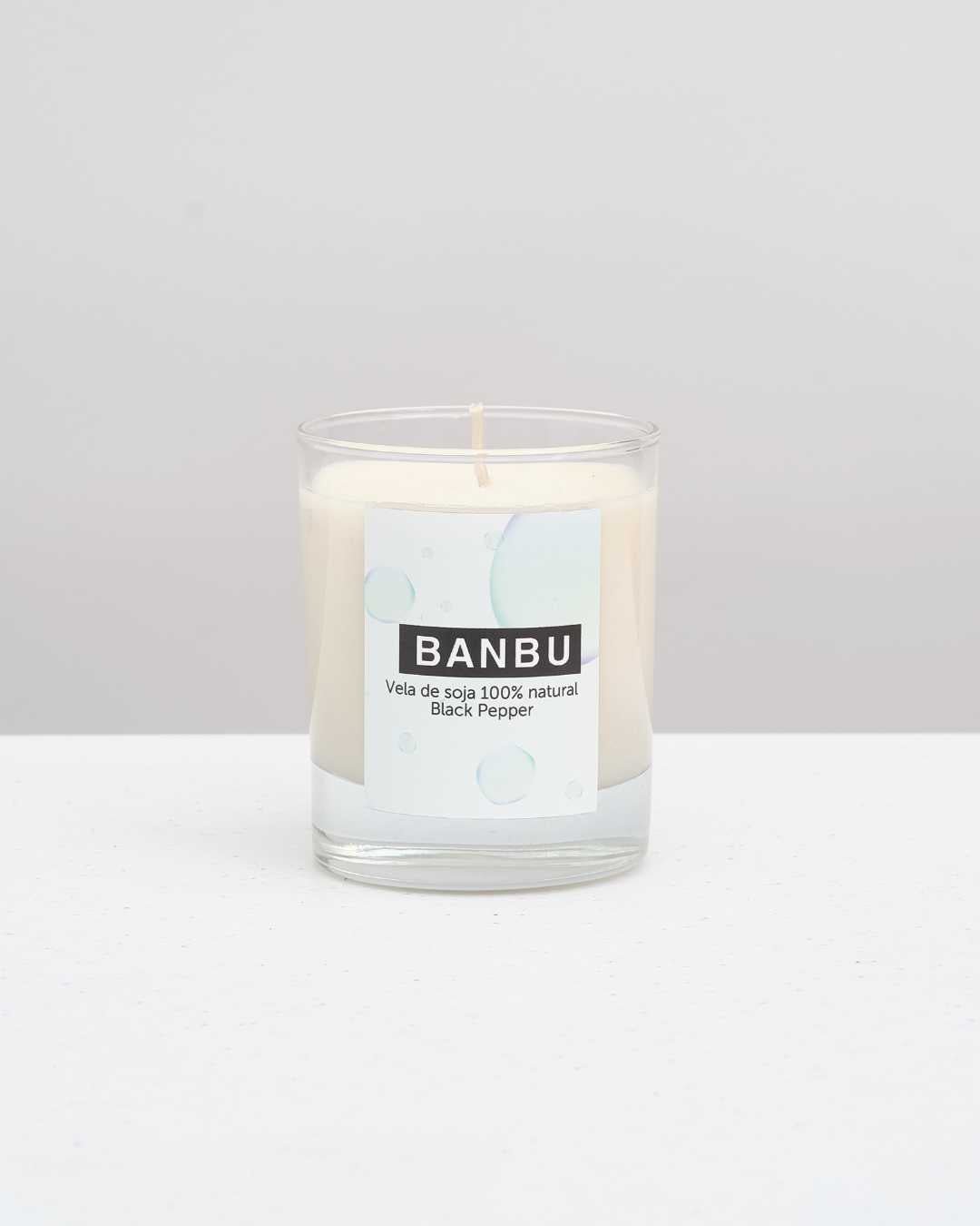 Vela de soja natural BANBU aroma pimienta negra en vaso