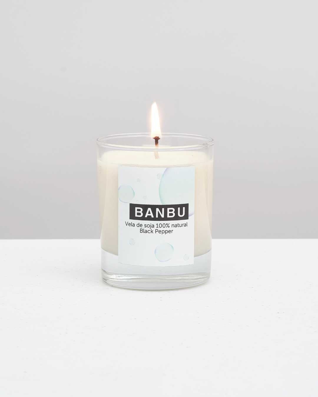 Vela de soja natural BANBU aroma pimienta negra en vaso - imagen 2