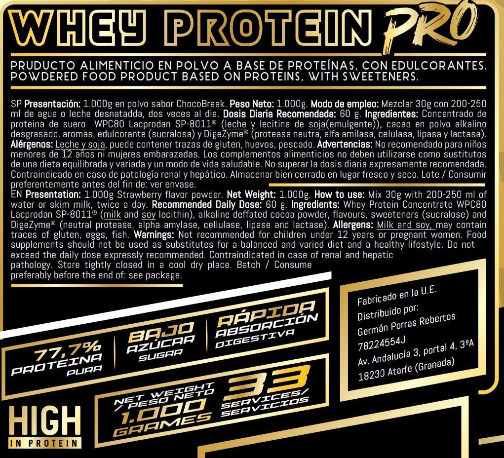 Whey Protein Lacprodan 8011 + DigeZyme GP Nutrition 1 kg – imagen 2