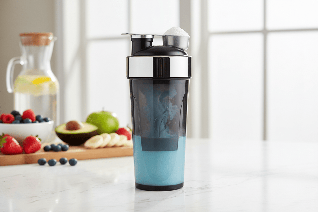 Vaso mezclador con proteína Whey