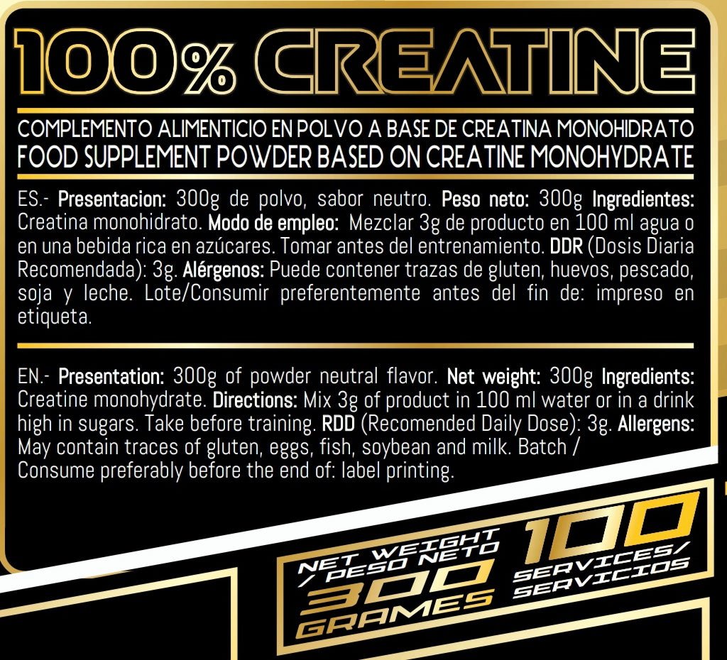 100% CREATINA MONOHIDRATO 200 MESH - Montber Professional Brand