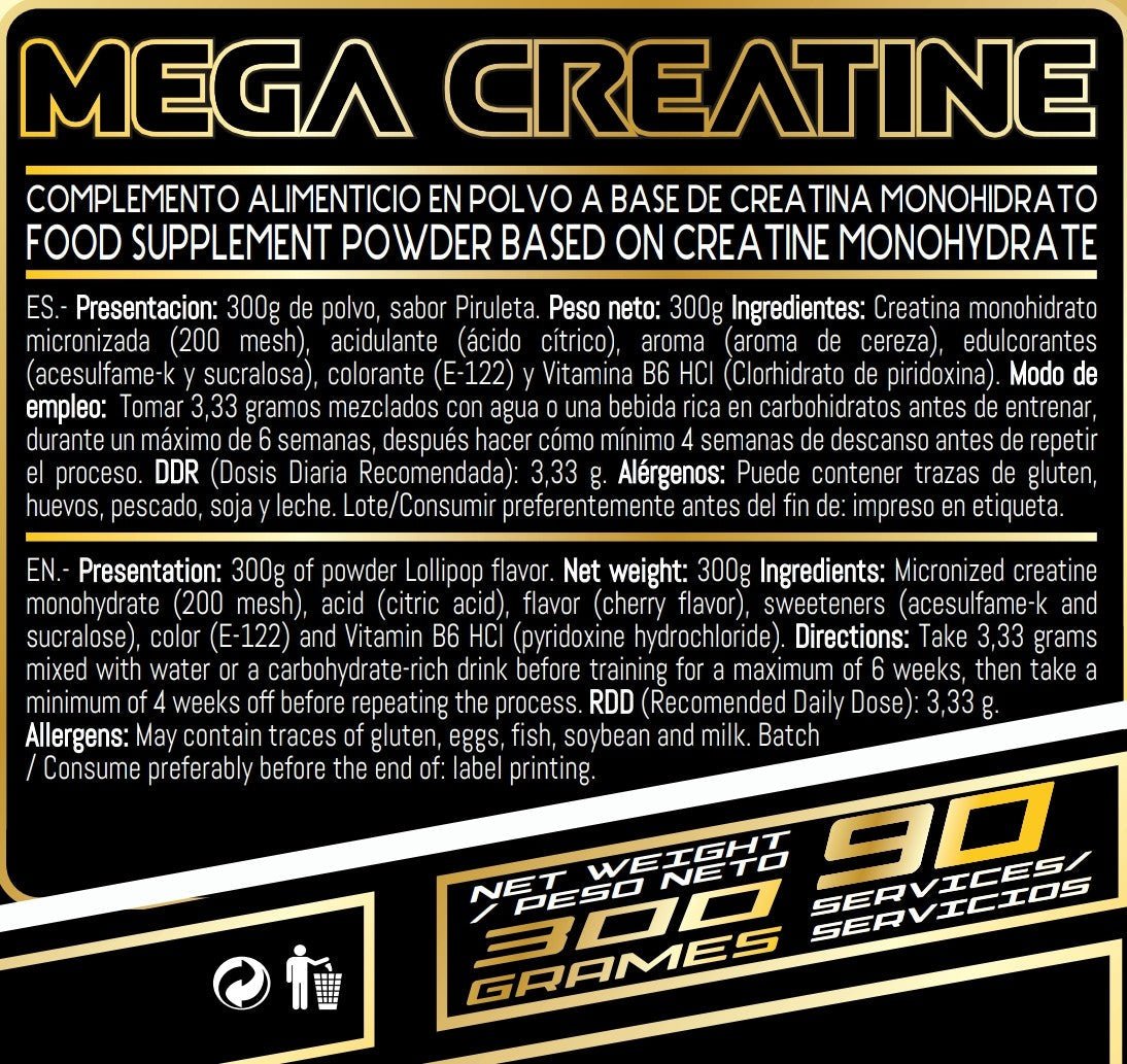 100% CREATINA MONOHIDRATO 200 MESH - Montber Professional Brand