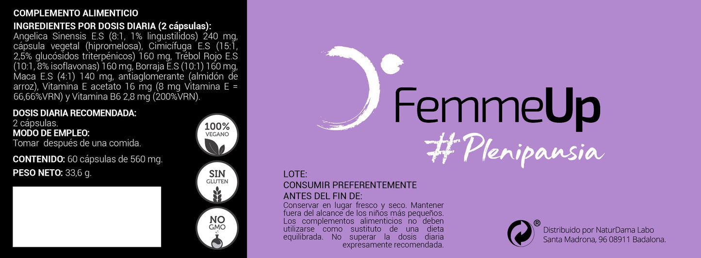 FemmeUp Plenipausia – Complemento Natural para la Menopausia
