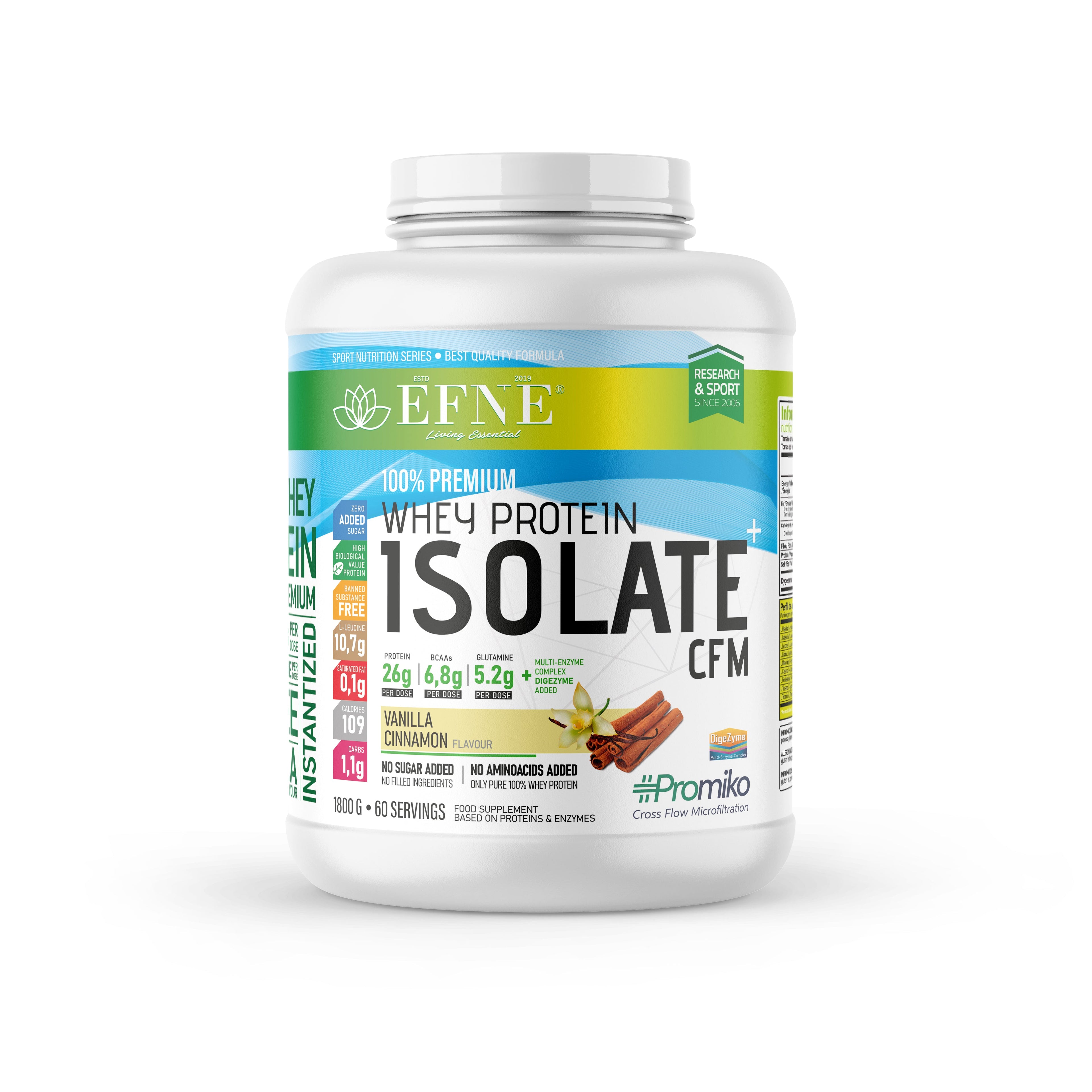 EFNE Protein Isolate – Vanilla Cinnamon Flavor 