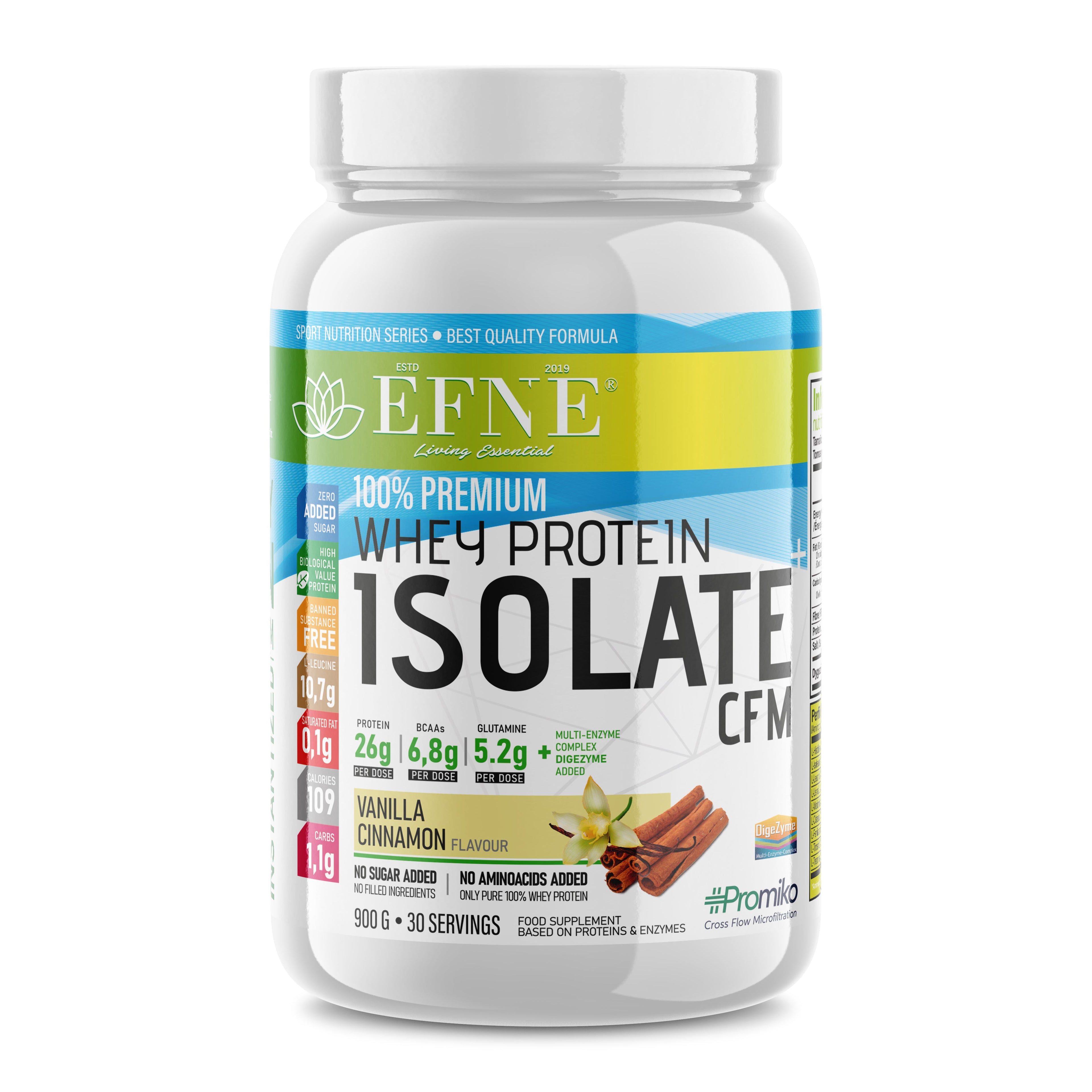 EFNE Protein Isolate – Vanilla Cinnamon Flavor 