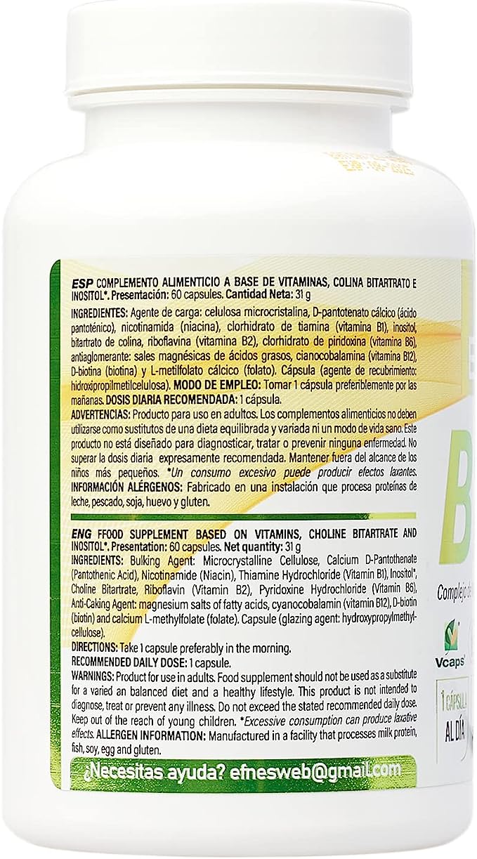 B COMPLEX VITAMIN COMPLEX WITH METHYLFOLATE. Active Folic Acid Form. (Deficiencies due to veganism, Exhaustion)