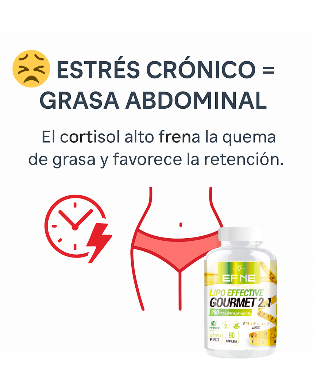 Lipo Effective EFNE 90 Capsulas - Quemador de Grasa y Definicion Muscular Natural