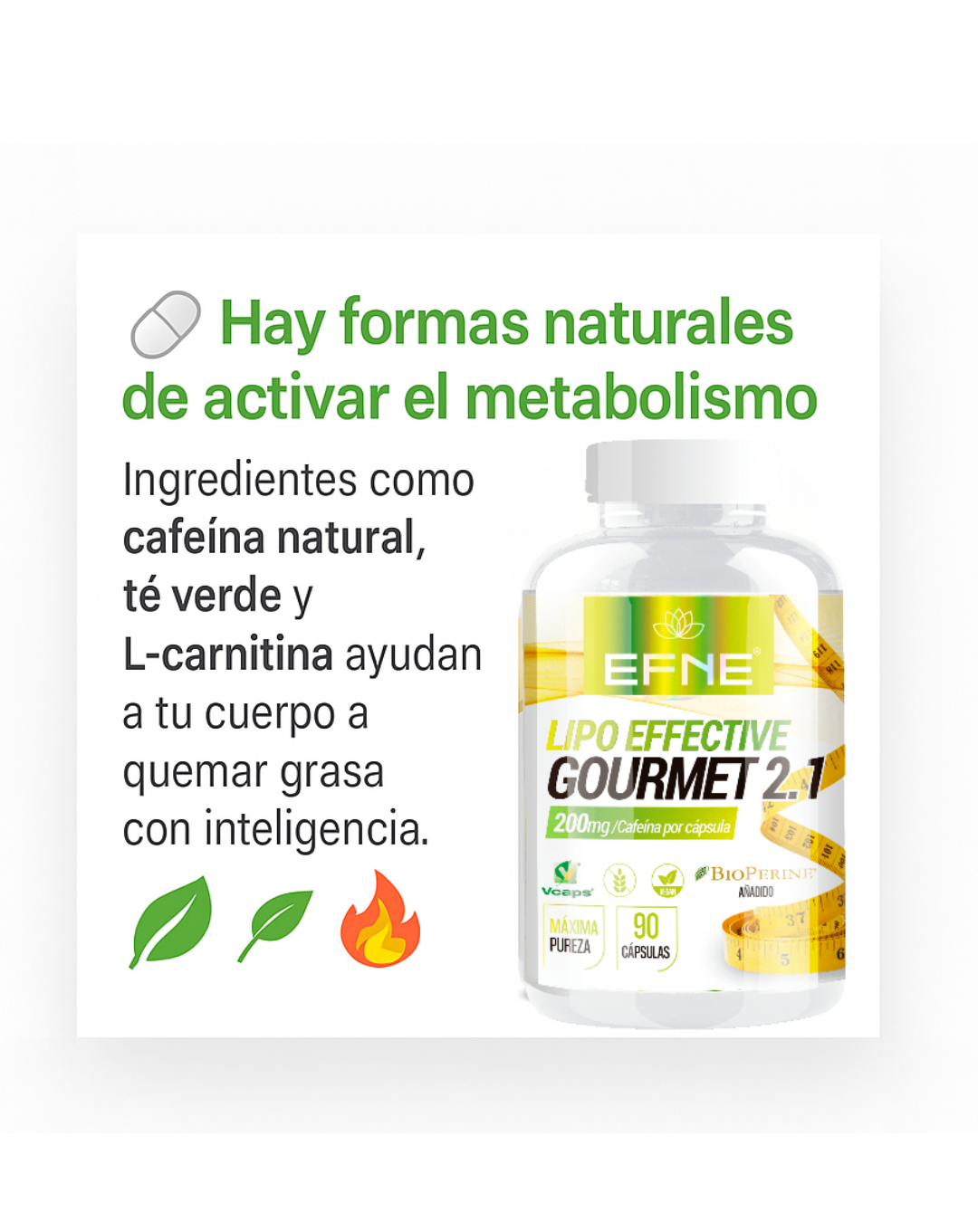 Lipo Effective EFNE 90 Capsulas - Quemador de Grasa y Definicion Muscular Natural