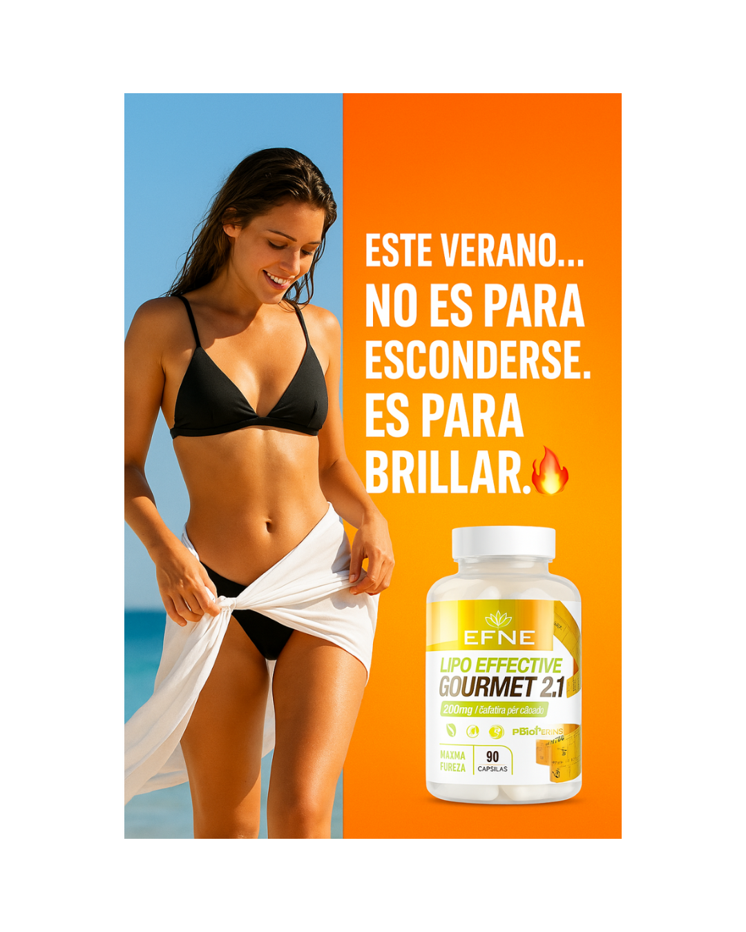 Lipo Effective EFNE 90 Capsulas - Quemador de Grasa y Definicion Muscular Natural