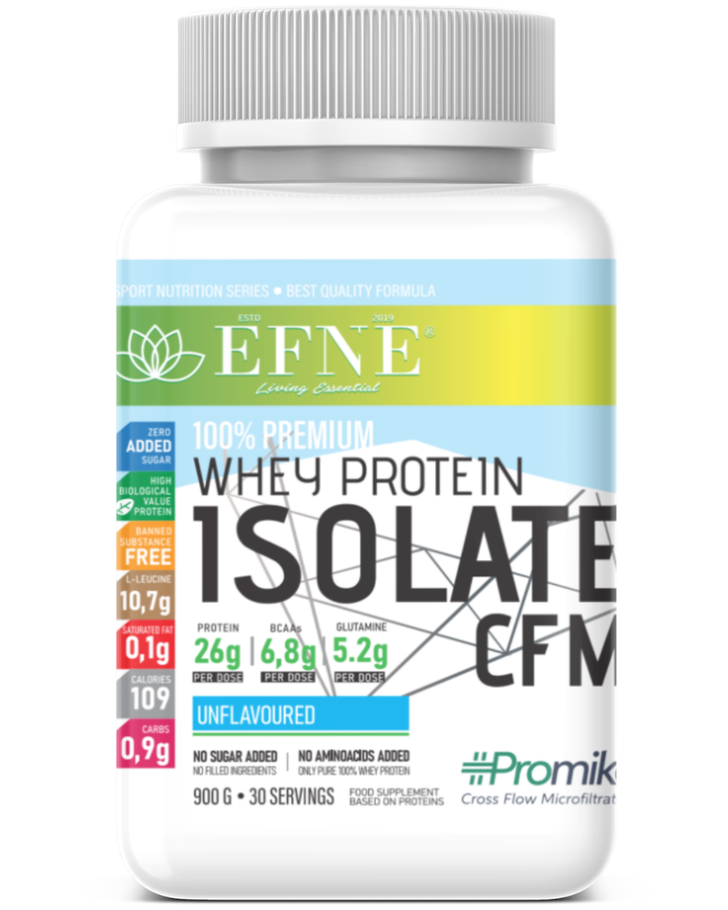 Unflavored EFNE Isolate Protein - 90% Pure Protein 100% Natural