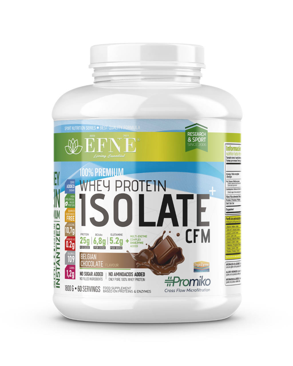 EFNE Protein Isolate – Premium Belgian Chocolate 