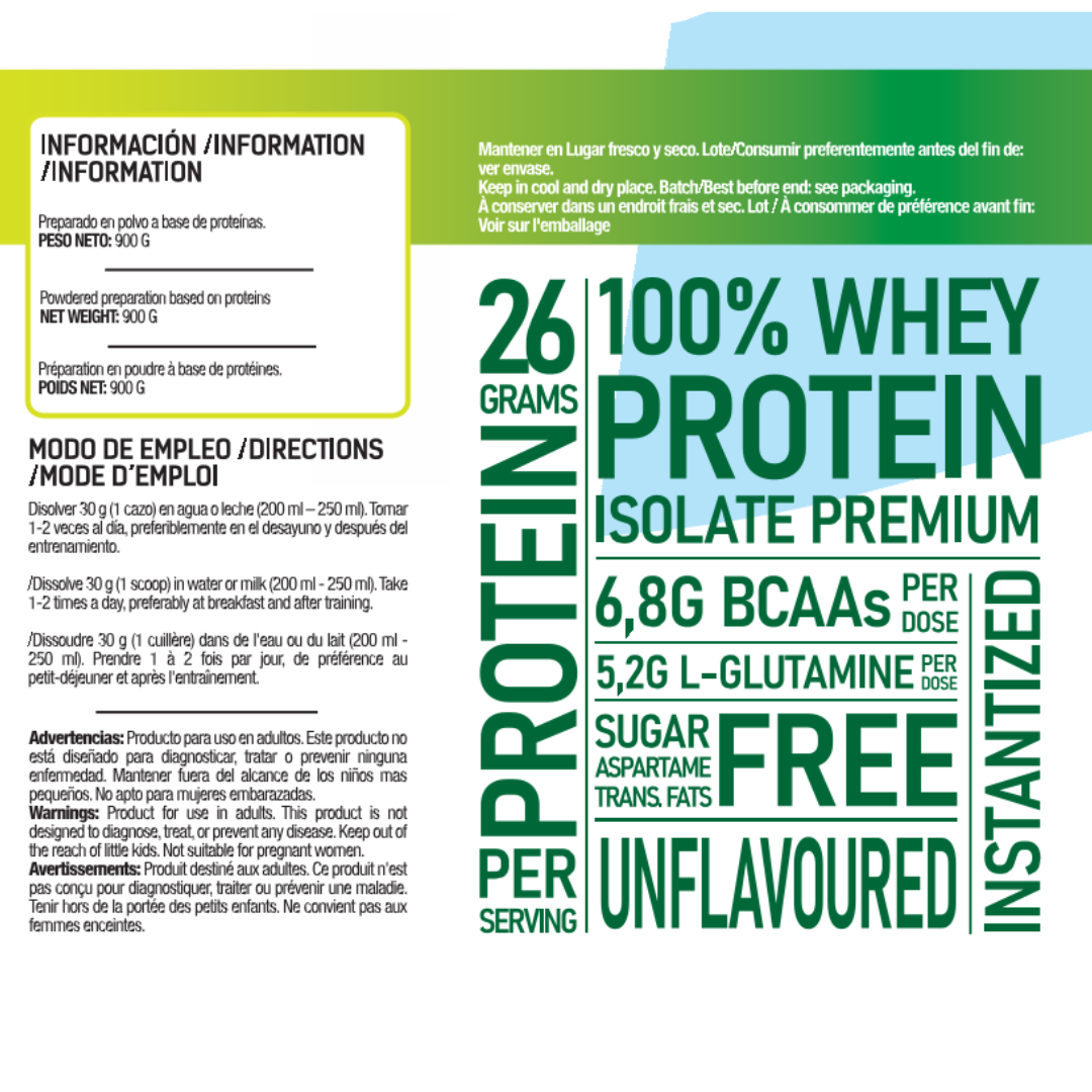 Proteina Isolate EFNE Sin Sabor - 90% Proteina Pura 100% Natural