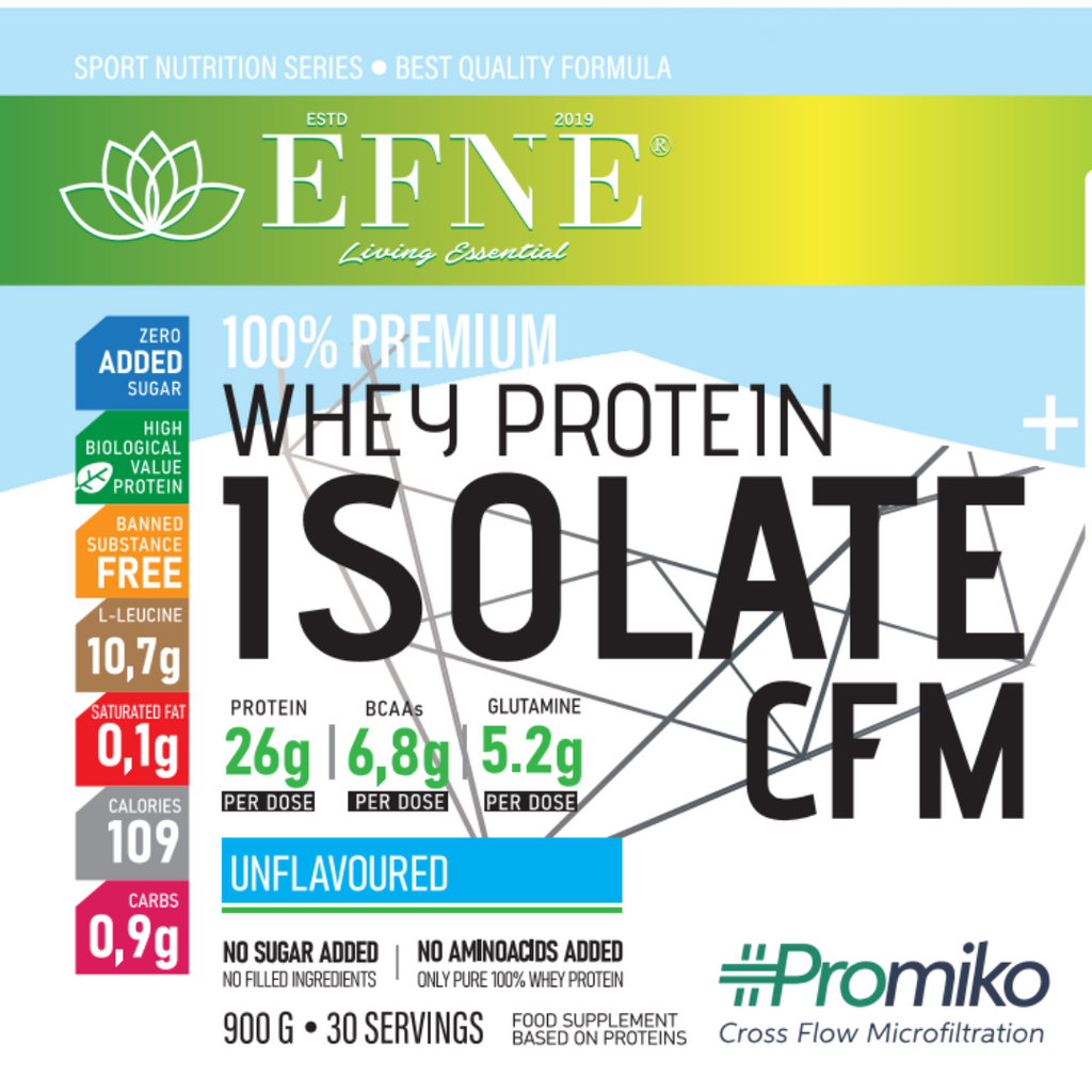 Unflavored EFNE Isolate Protein - 90% Pure Protein 100% Natural