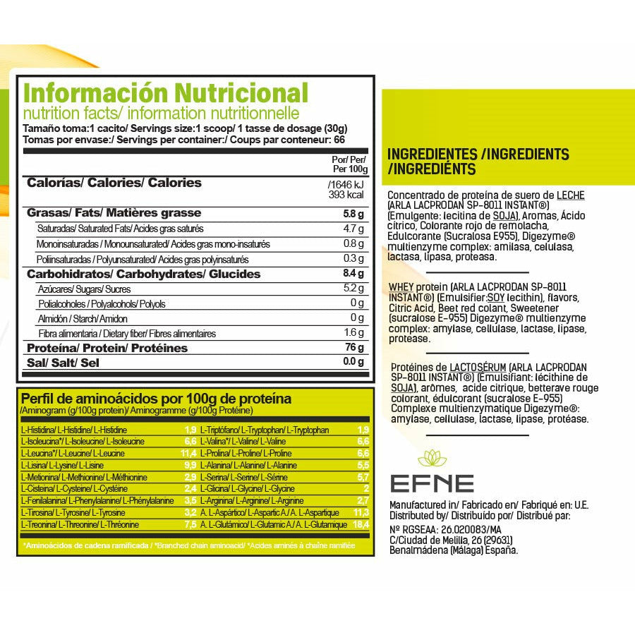 Whey Protein Cheesecake EFNE - Creamy and Pure Flavor for Muscle Gain