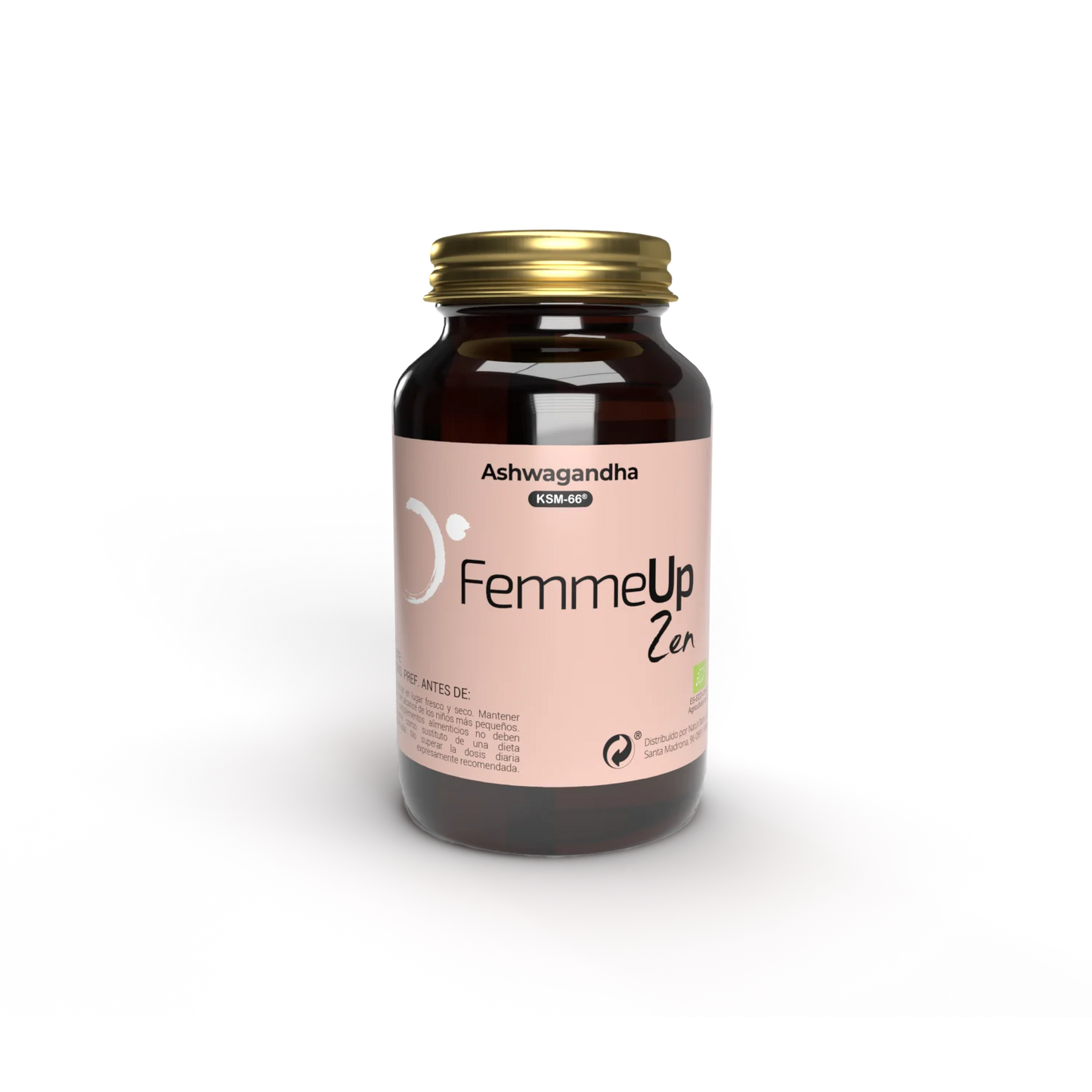 FemmeUp Zen – Ashwagandha KSM-66 para Reducir el Estrés y Mejorar el Sueño