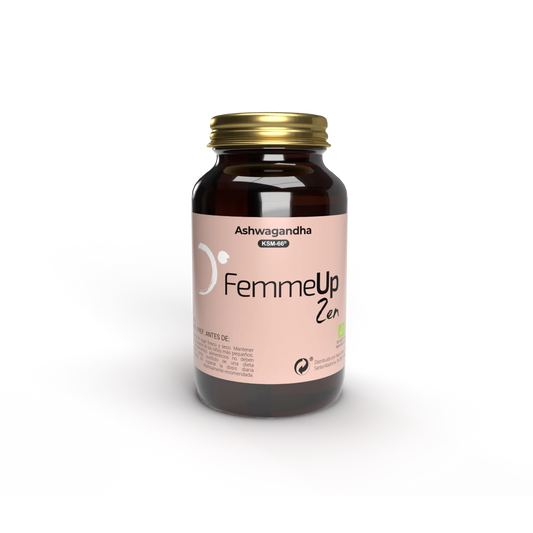 FemmeUp Zen – Ashwagandha KSM-66 para Reducir el Estrés y Mejorar el Sueño
