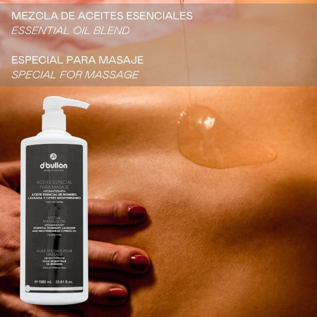 Aceite corporal especial para masaje - 1000 ml - Montber Professional Brand