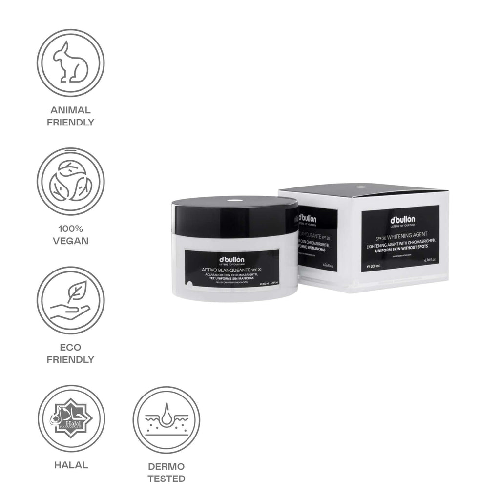 Activo facial blanqueante SPF 20 - 200 ml - Montber Professional Brand