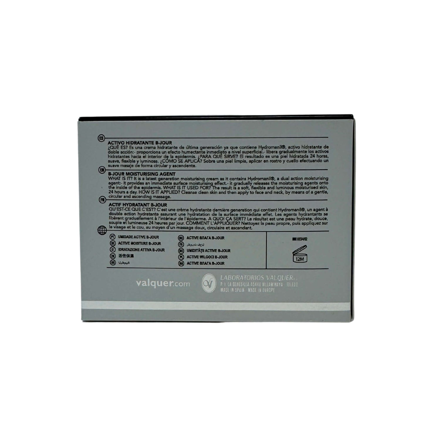 Activo facial hidratante B - Jour - Montber Professional Brand