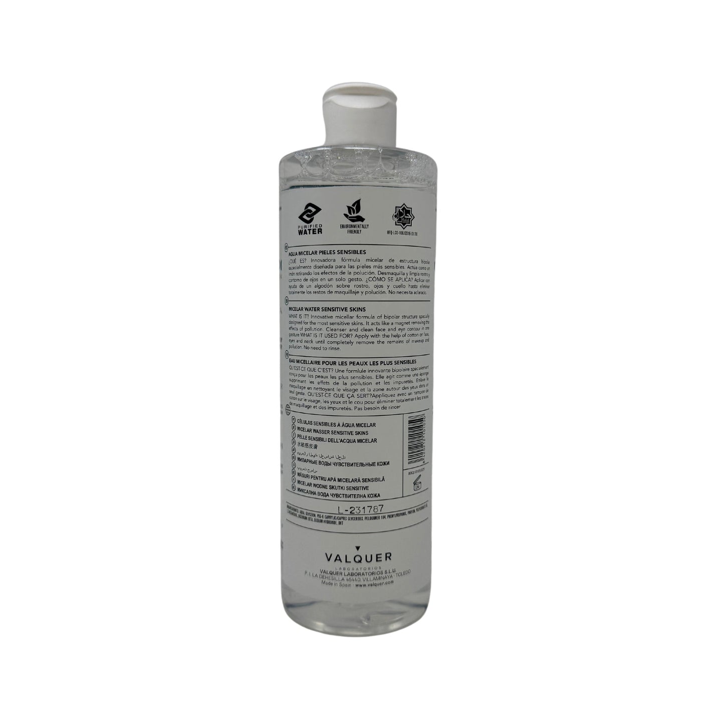 Agua Micelar para Pieles sensibles - Limpieza Suave y Eficaz Sin Perfume - 400 ml - Montber Professional Brand