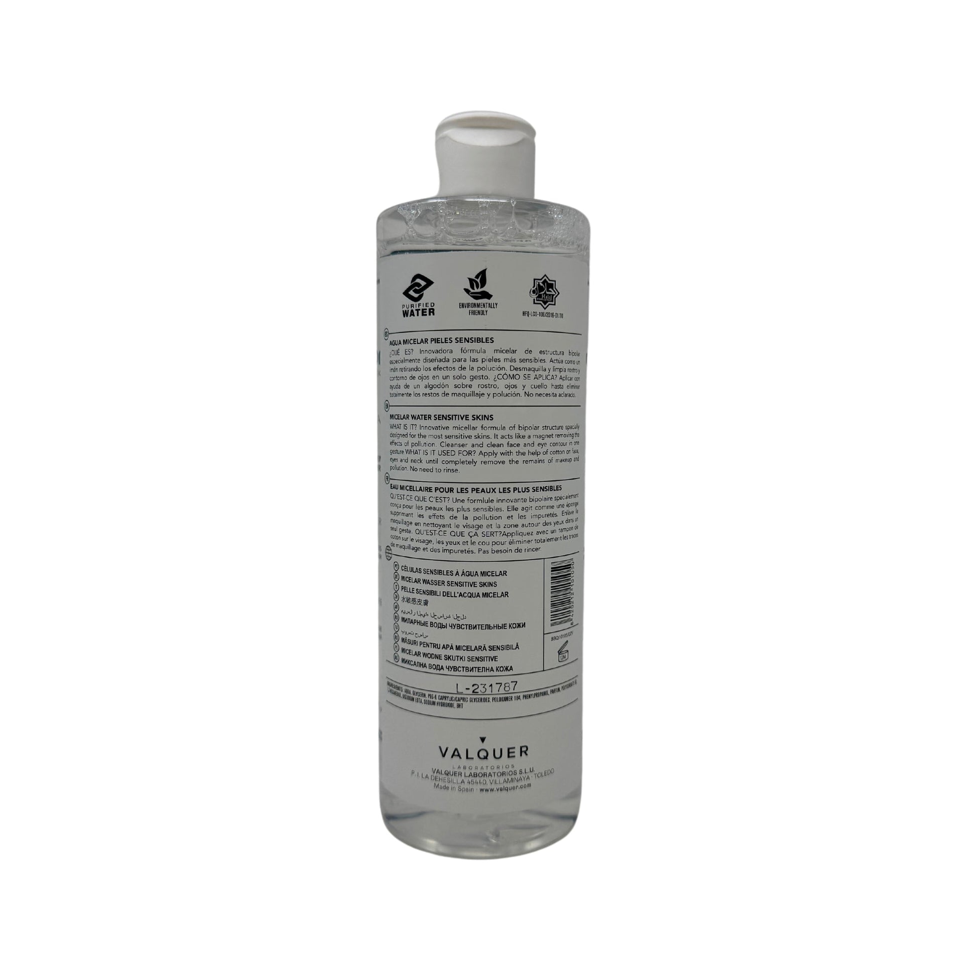 Agua Micelar para Pieles sensibles - Limpieza Suave y Eficaz Sin Perfume - 400 ml - Montber Professional Brand