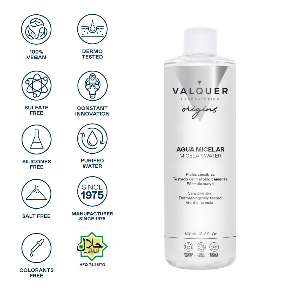 Agua Micelar para Pieles sensibles - Limpieza Suave y Eficaz Sin Perfume - 400 ml - Montber Professional Brand