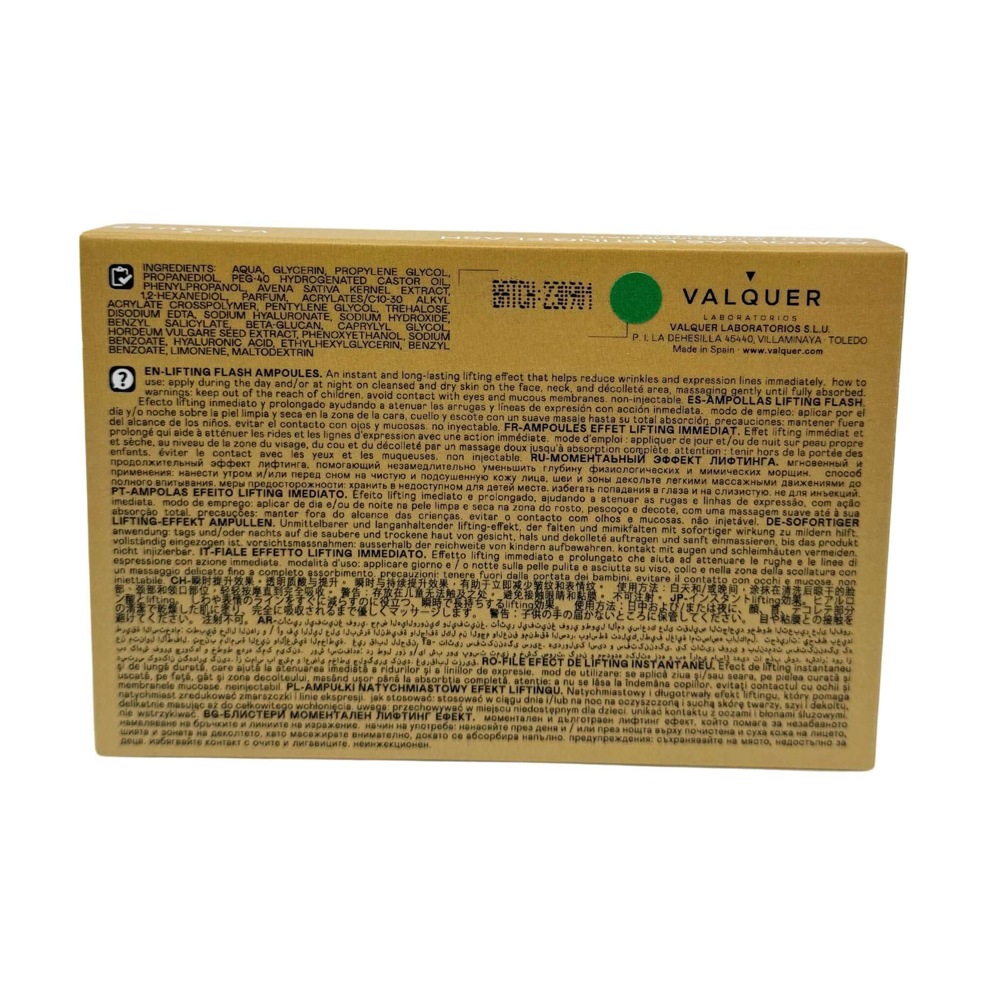 Ampollas Lifting Flash - 5 x 2 ml - Montber Professional Brand