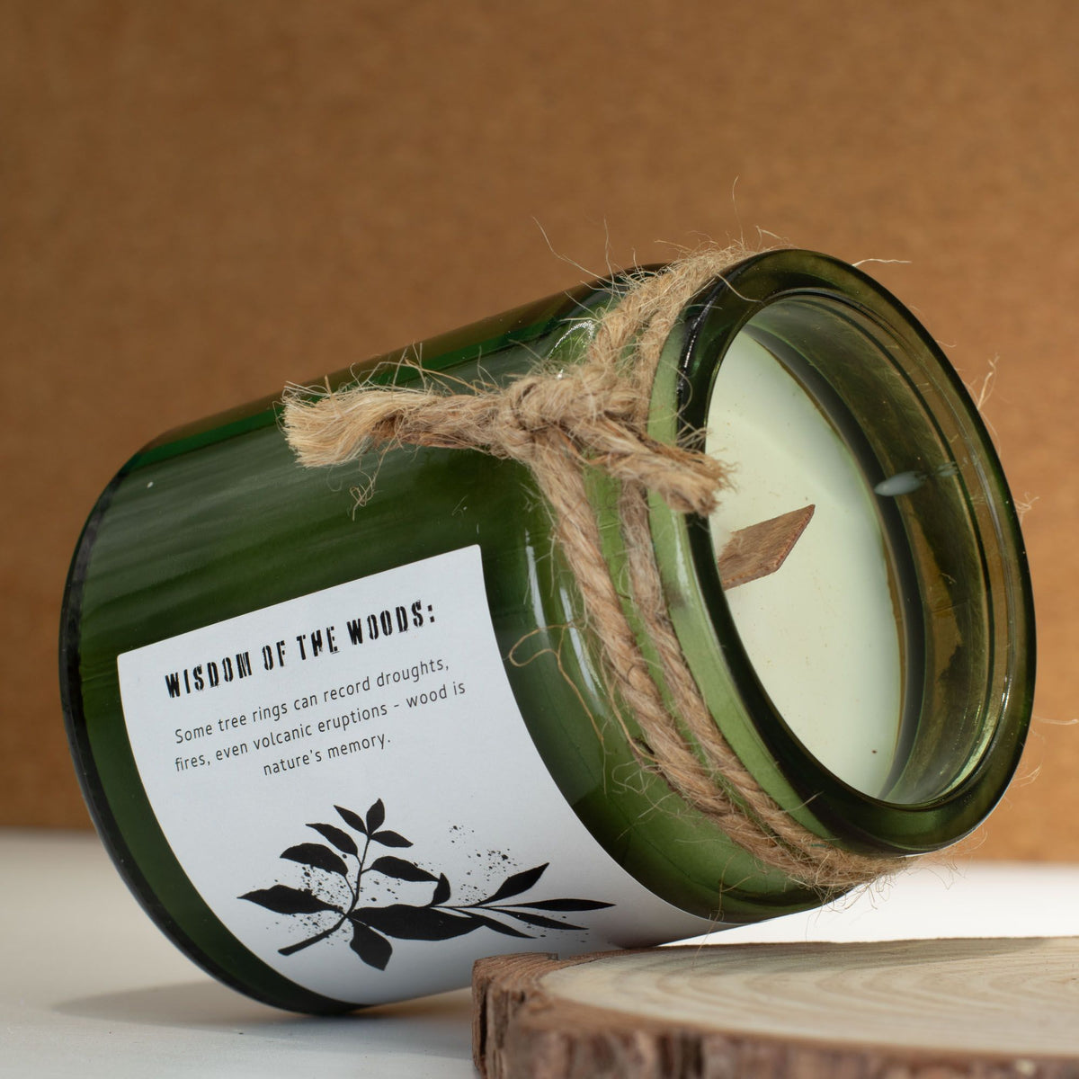 Vela de soja Greenman Salvia y Madera de Menta con mecha de madera, foto 4