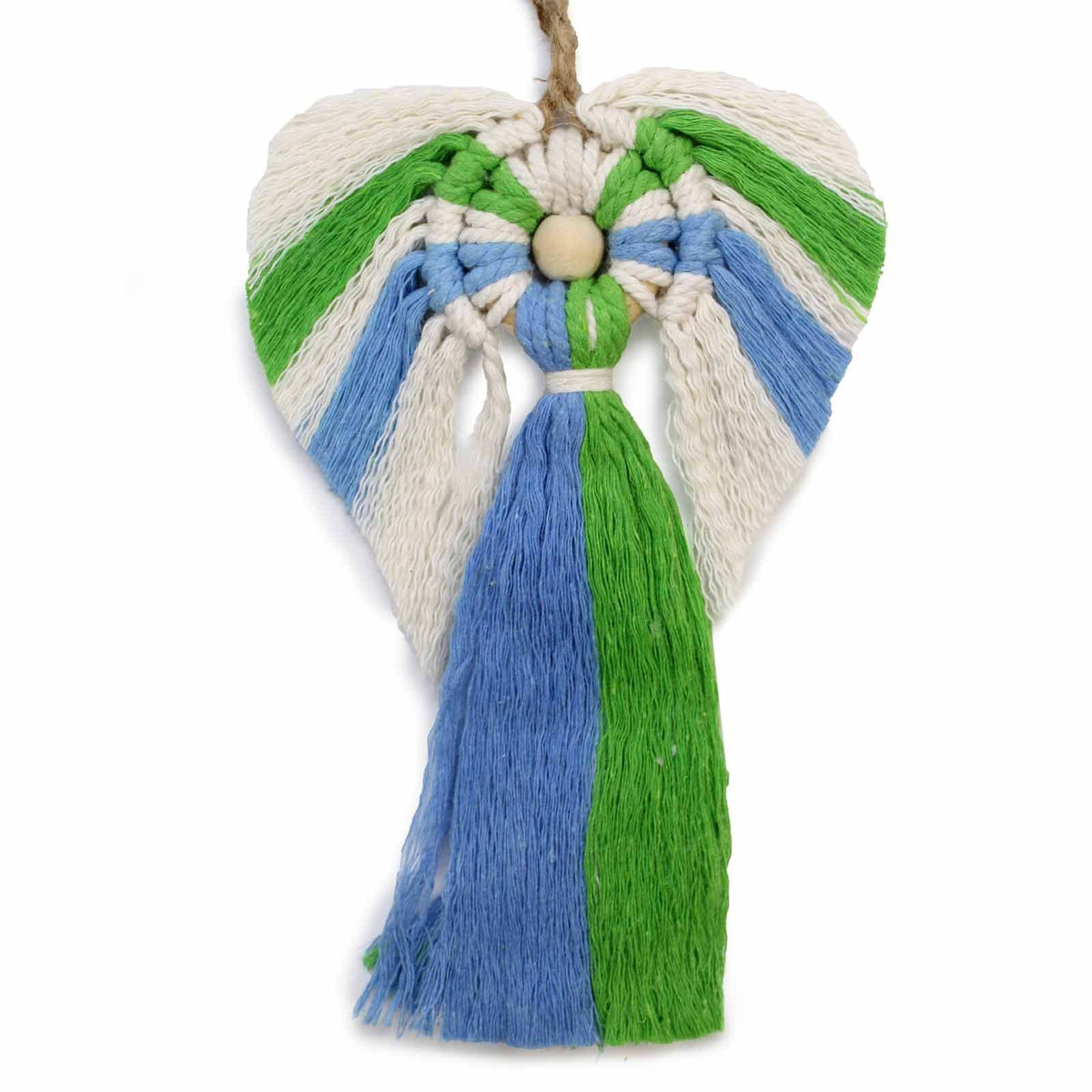 Ángel de macramé en caja de regalo - Tierra