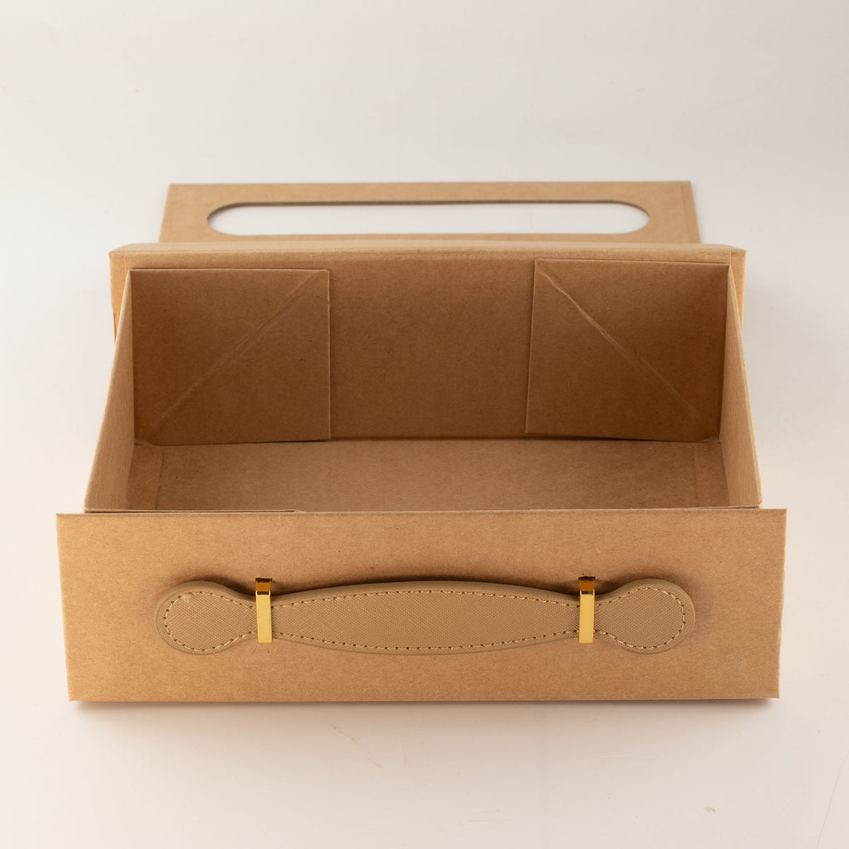 Caja cesta de regalo plegable - Kraft 24 x 18,2 x 8 cm